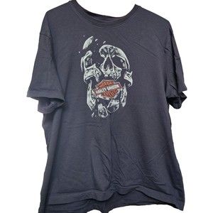 Harley-Davidson Black Shattered Skull T-Shirt XL Classic Biker